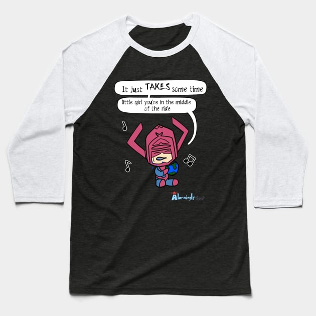 Galactus Eat World Baseball T-Shirt by AlarminglyBad